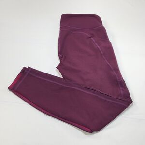 Powerhold by Fabletics Yoga Running Athletic Leggings Pants Womens Size M Maroon